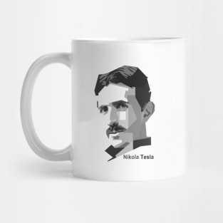 Nikola Tesla Grayscale Art Mug